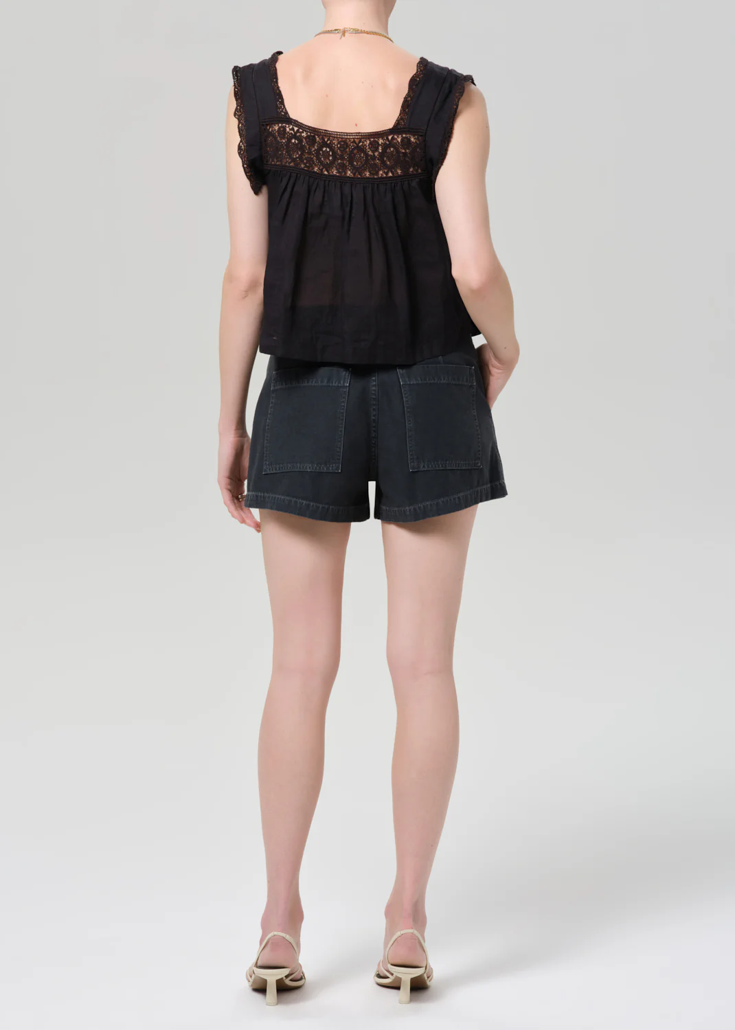 Marcella Utility Short in Washed Black - Image 2