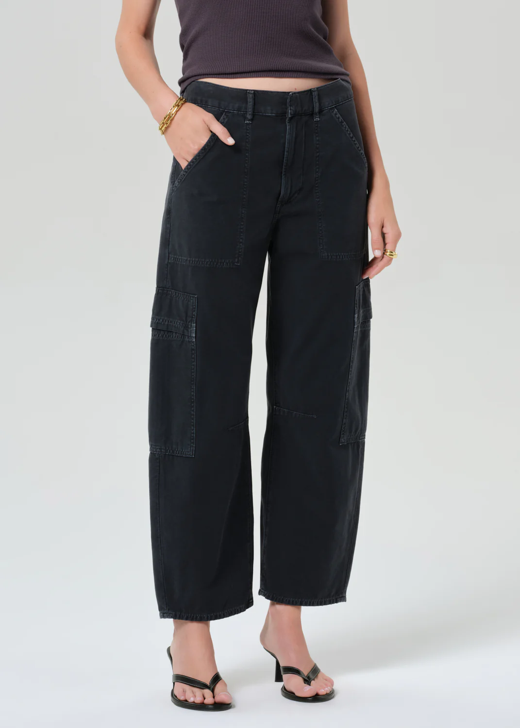 Marcelle Cargo in Washed Black - Image 4