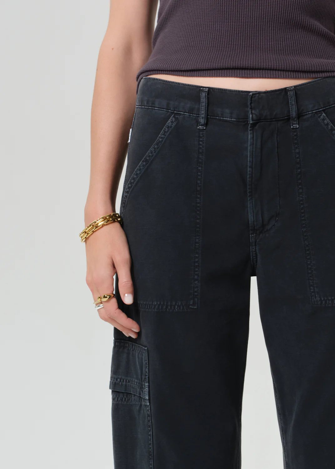 Marcelle Cargo in Washed Black - Image 5