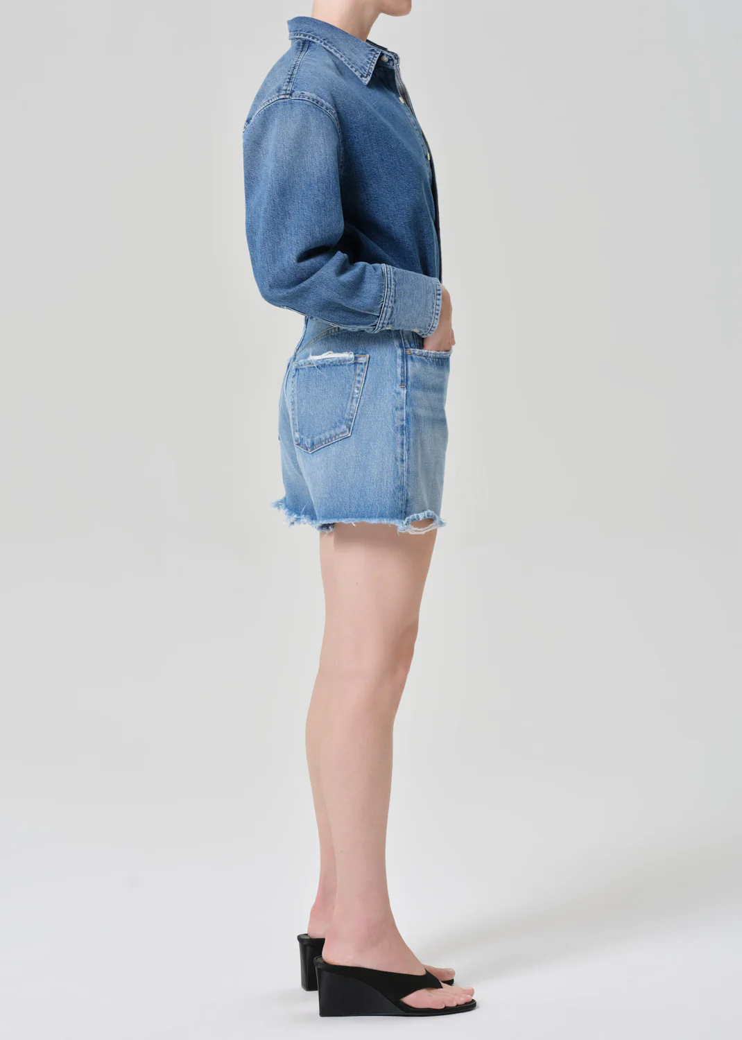 Marlow Long Vintage Short in Desi - Image 3