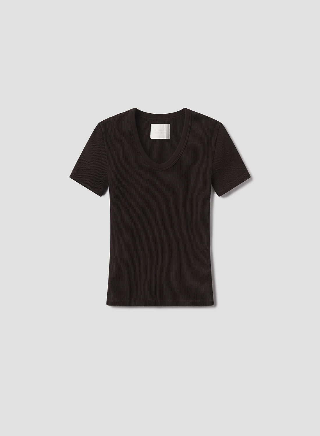 Maude U Neck Tee in Chocolate - Image 6