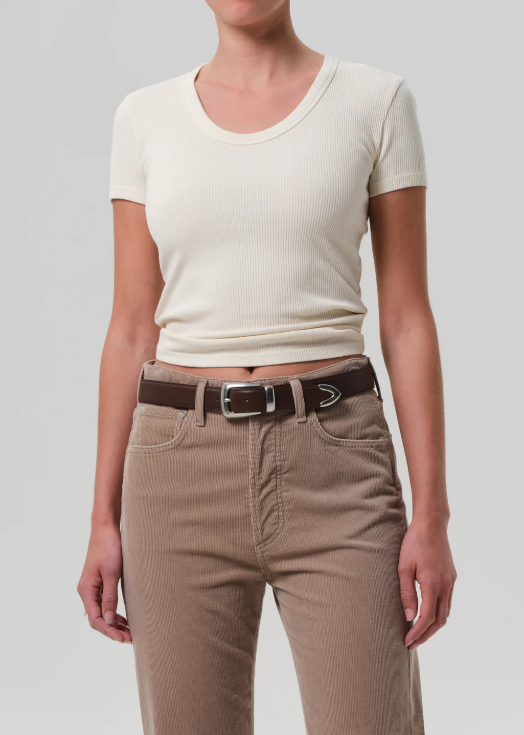 Maude U Neck Tee in Pashmina