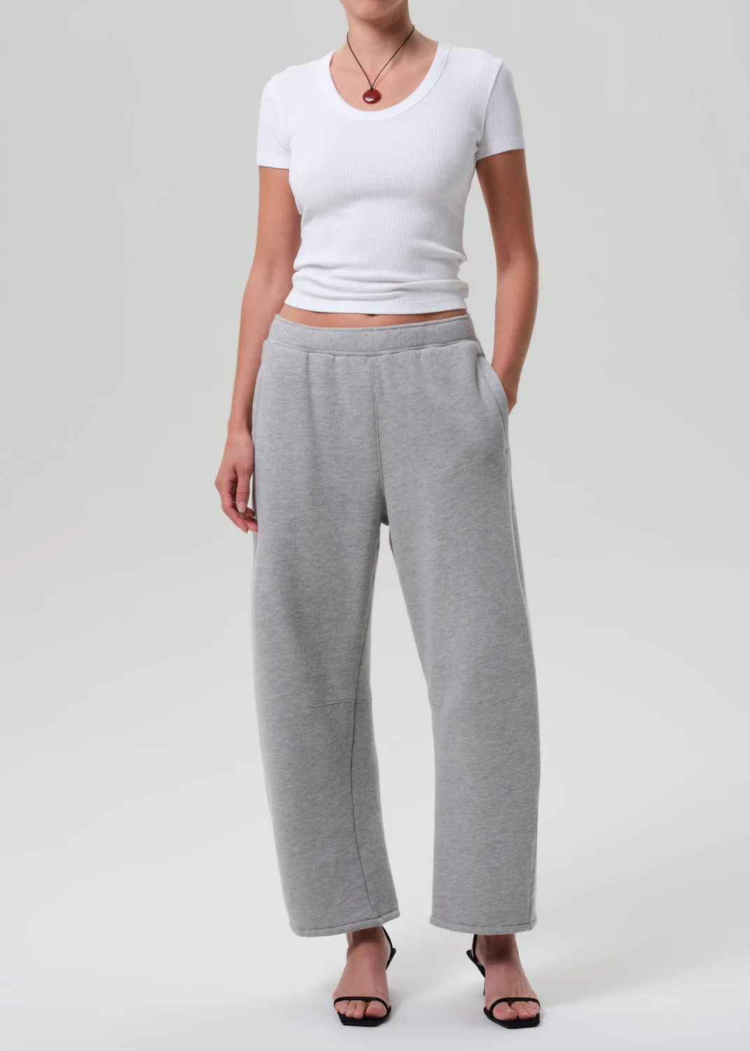 Maude U Neck Tee in White - Image 5