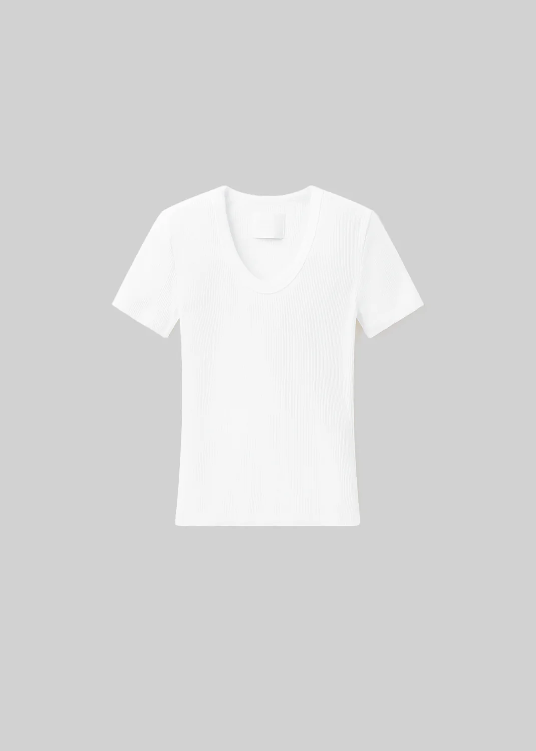 Maude U Neck Tee in White - Image 6