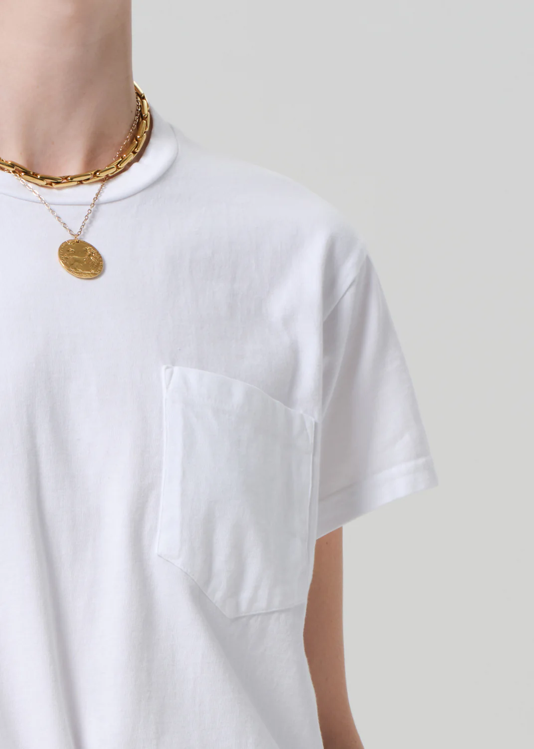 Maybelle Pocket Tee in White - Image 4