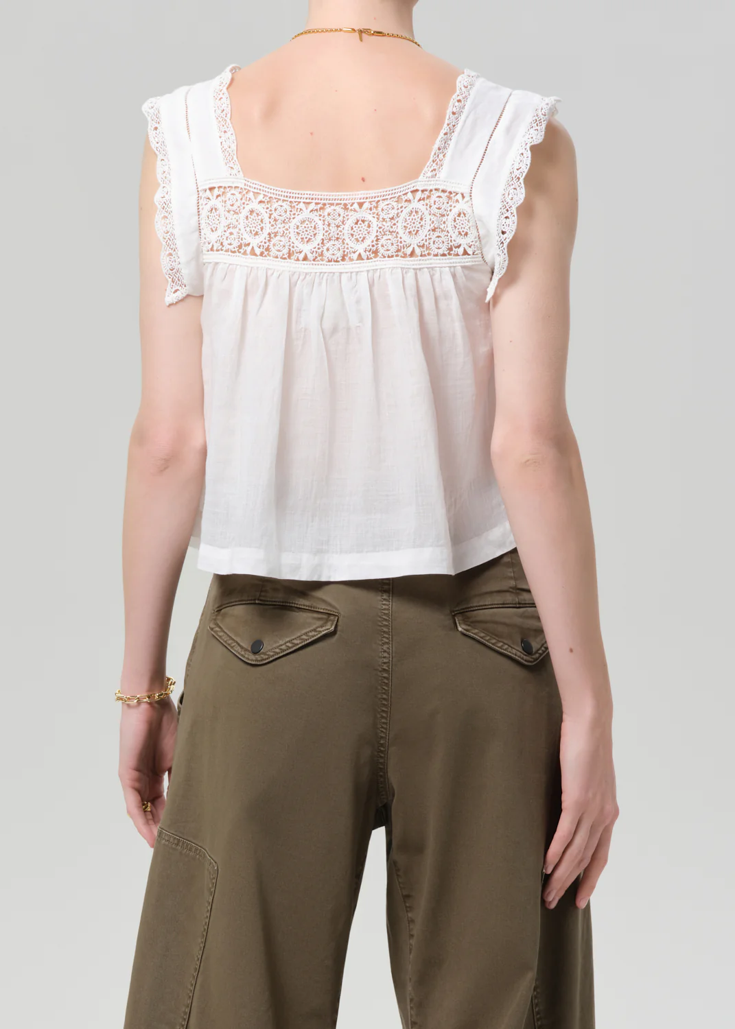 Mia Embroidered Top in White - Image 3