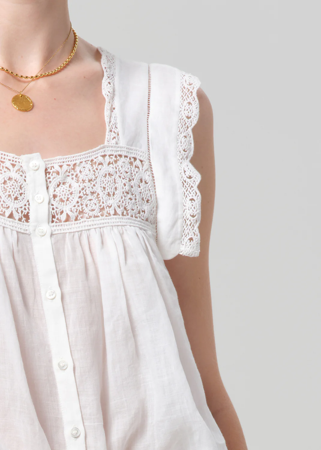 Mia Embroidered Top in White - Image 5
