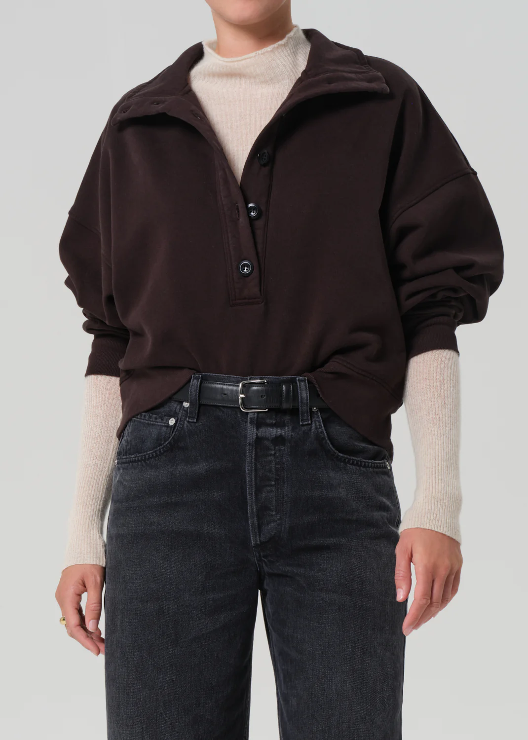 Mirelle Funnel Neck in Chocolate