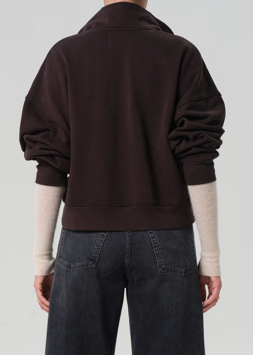 Mirelle Funnel Neck in Chocolate - Image 2