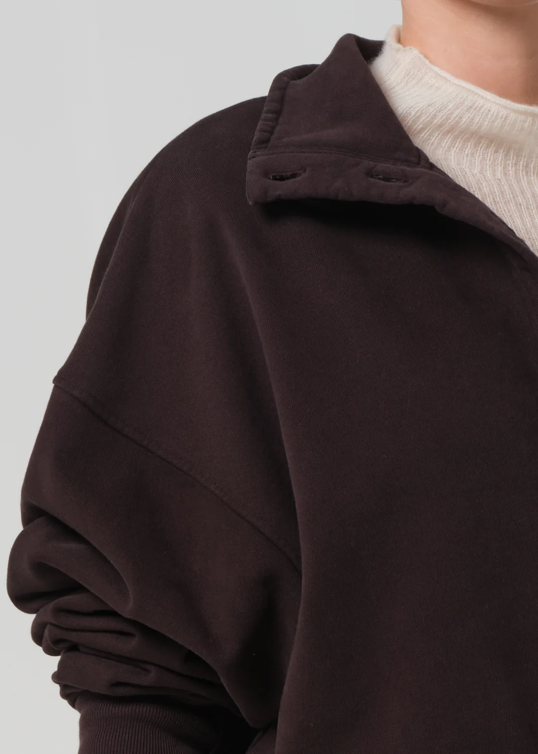 Mirelle Funnel Neck in Chocolate - Image 4