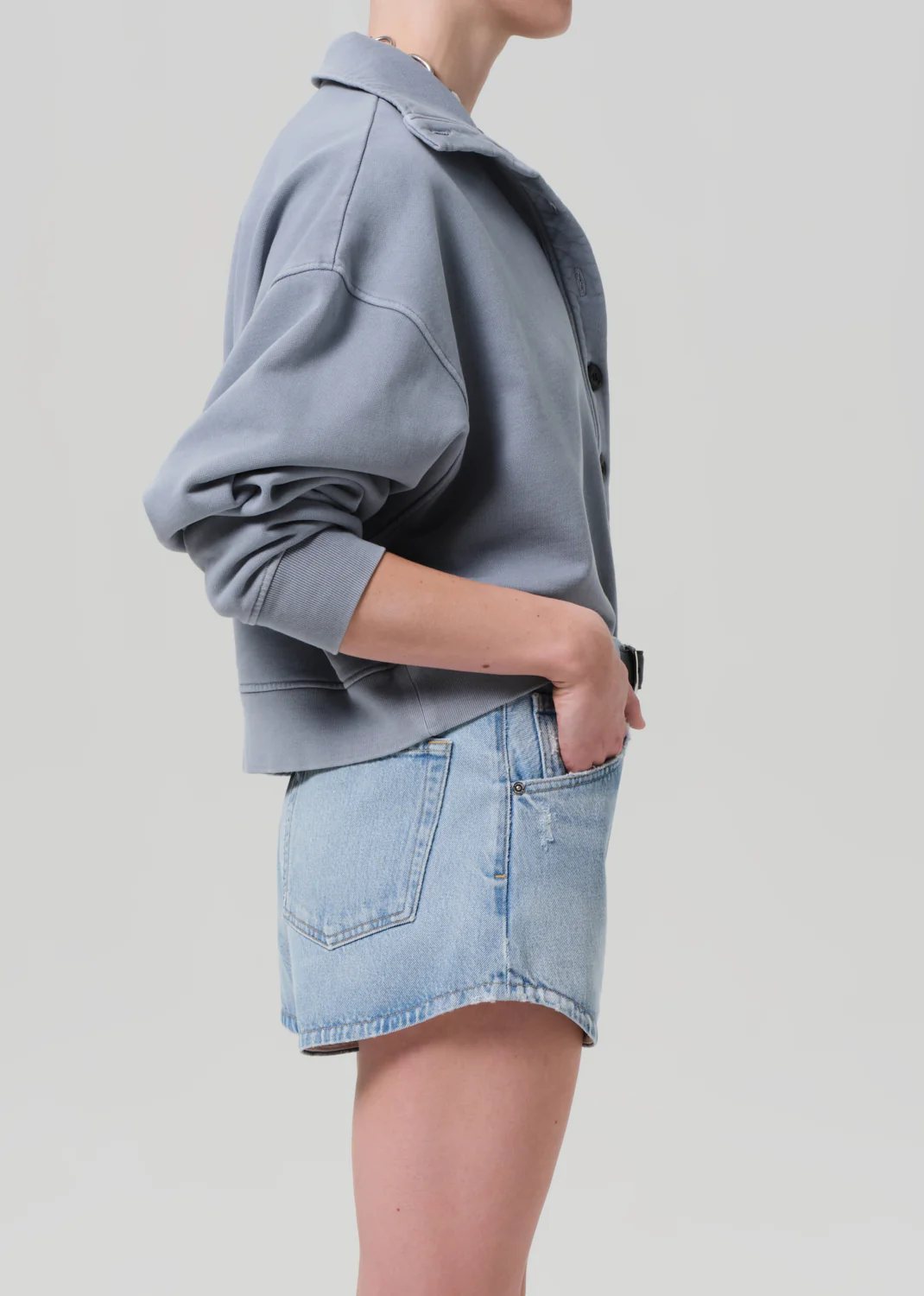 Mirelle Funnel Neck in Hematite - Image 3