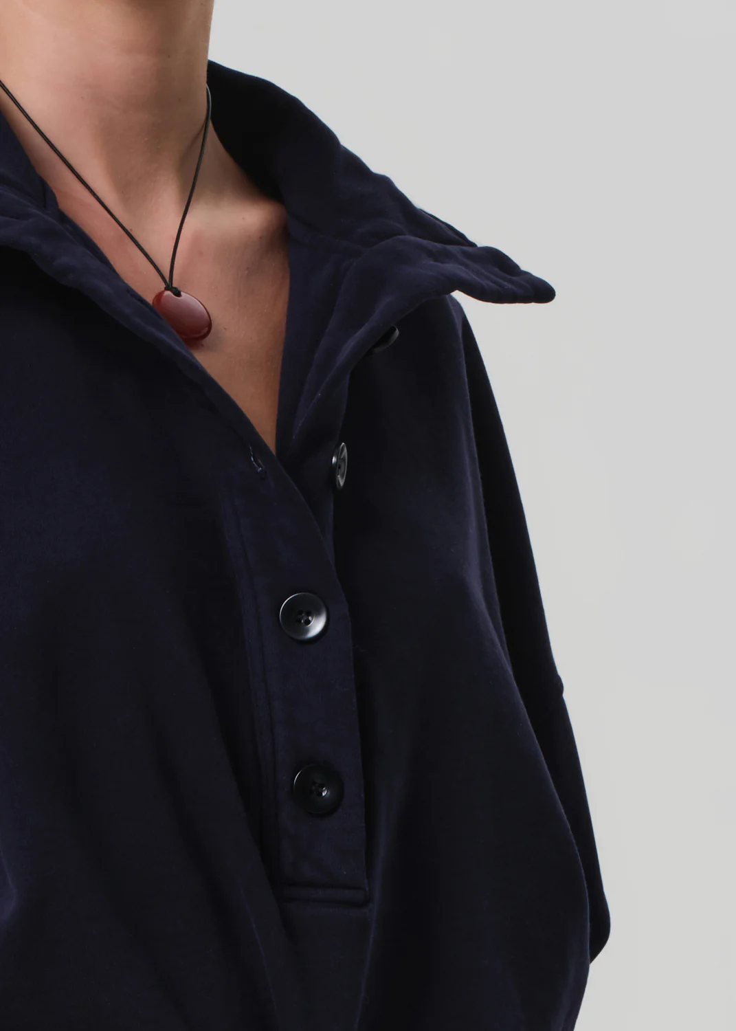 Mirelle Funnel Neck in Navy - Image 4