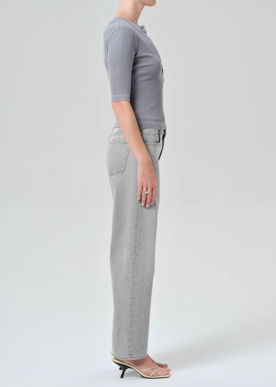 Miro Long Relaxed Jean in Quartz Grey - Image 3