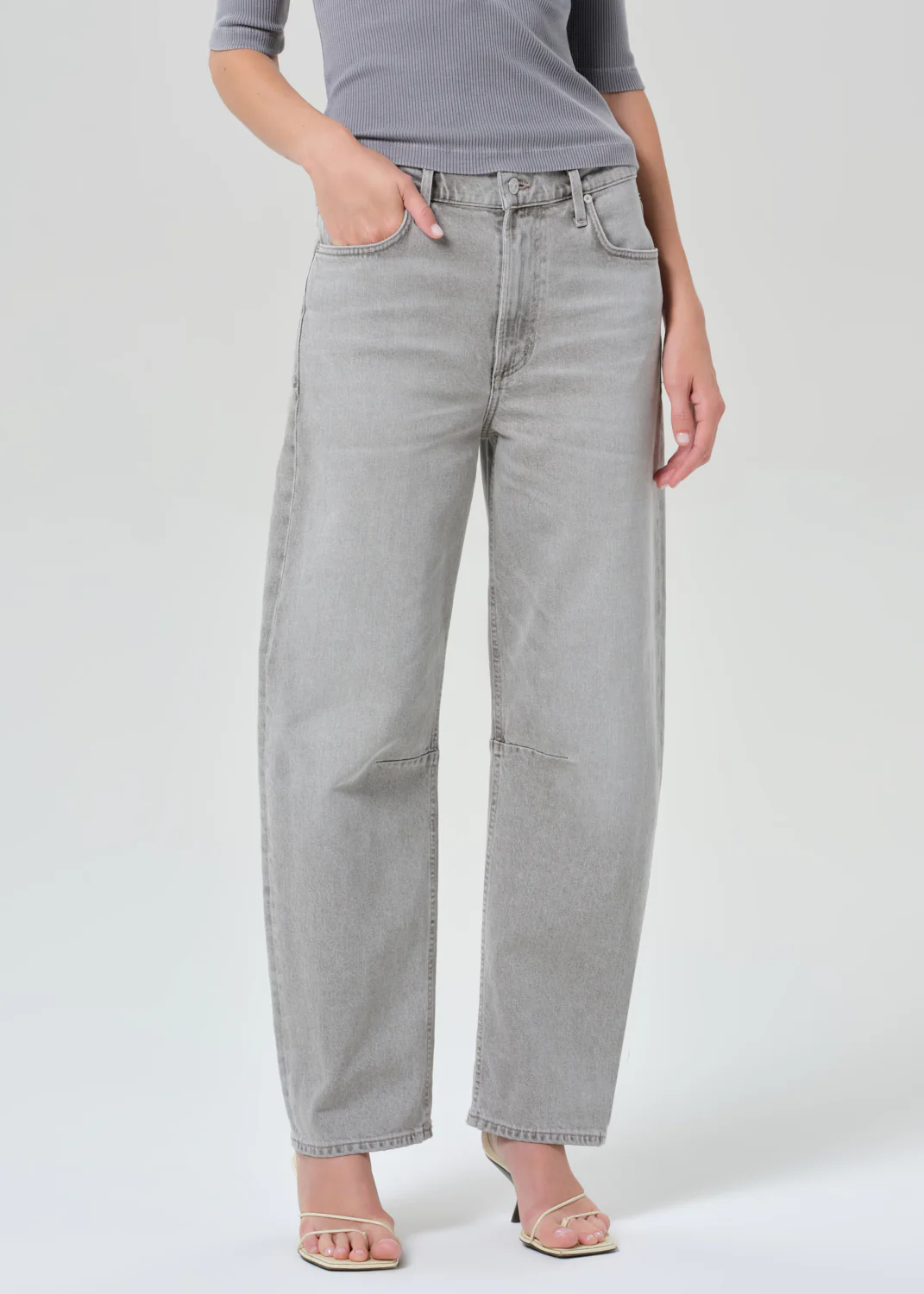 Miro Long Relaxed Jean in Quartz Grey - Image 4