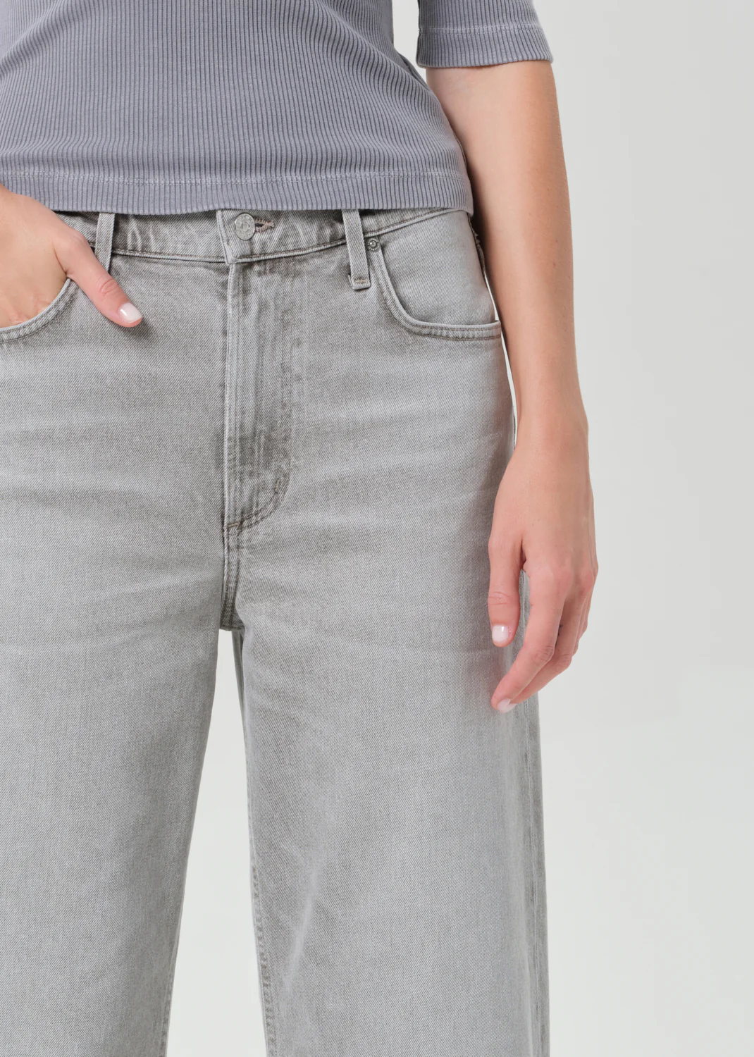 Miro Long Relaxed Jean in Quartz Grey - Image 5