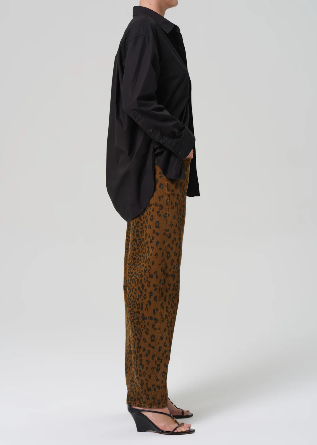 Miro Long Relaxed Jean in Sepia Cheetah - Image 3