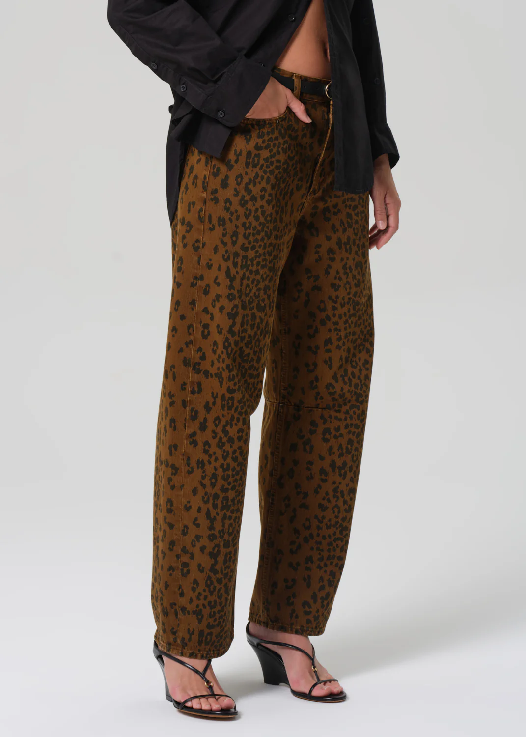 Miro Long Relaxed Jean in Sepia Cheetah - Image 4