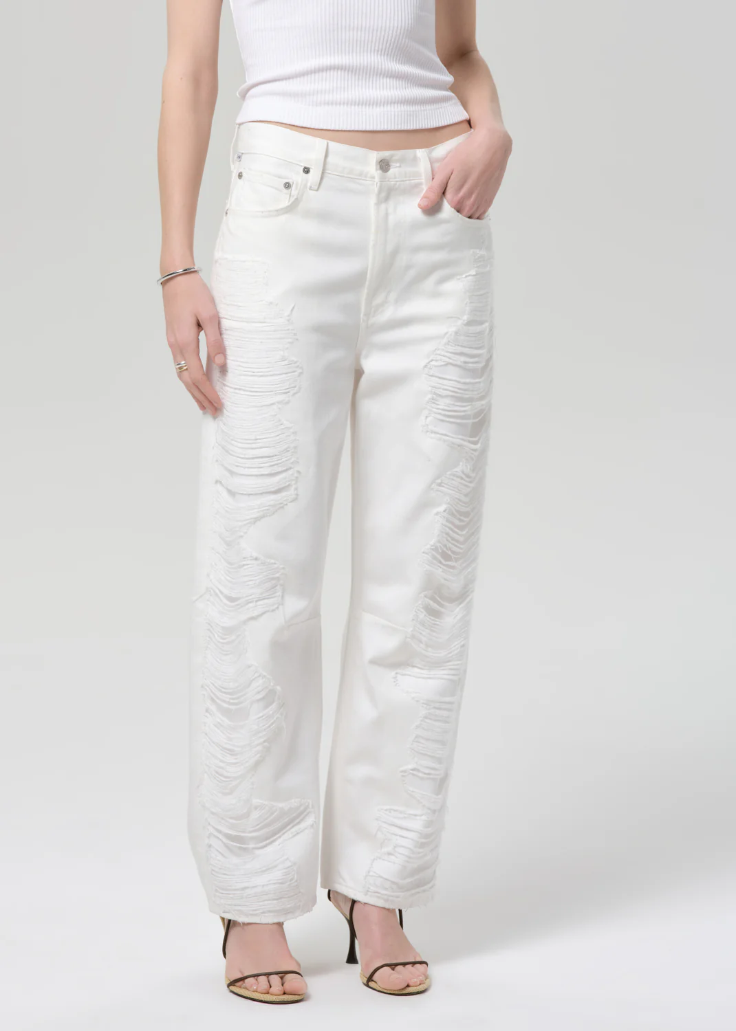 Miro Long Relaxed Jean in Shred - Image 4