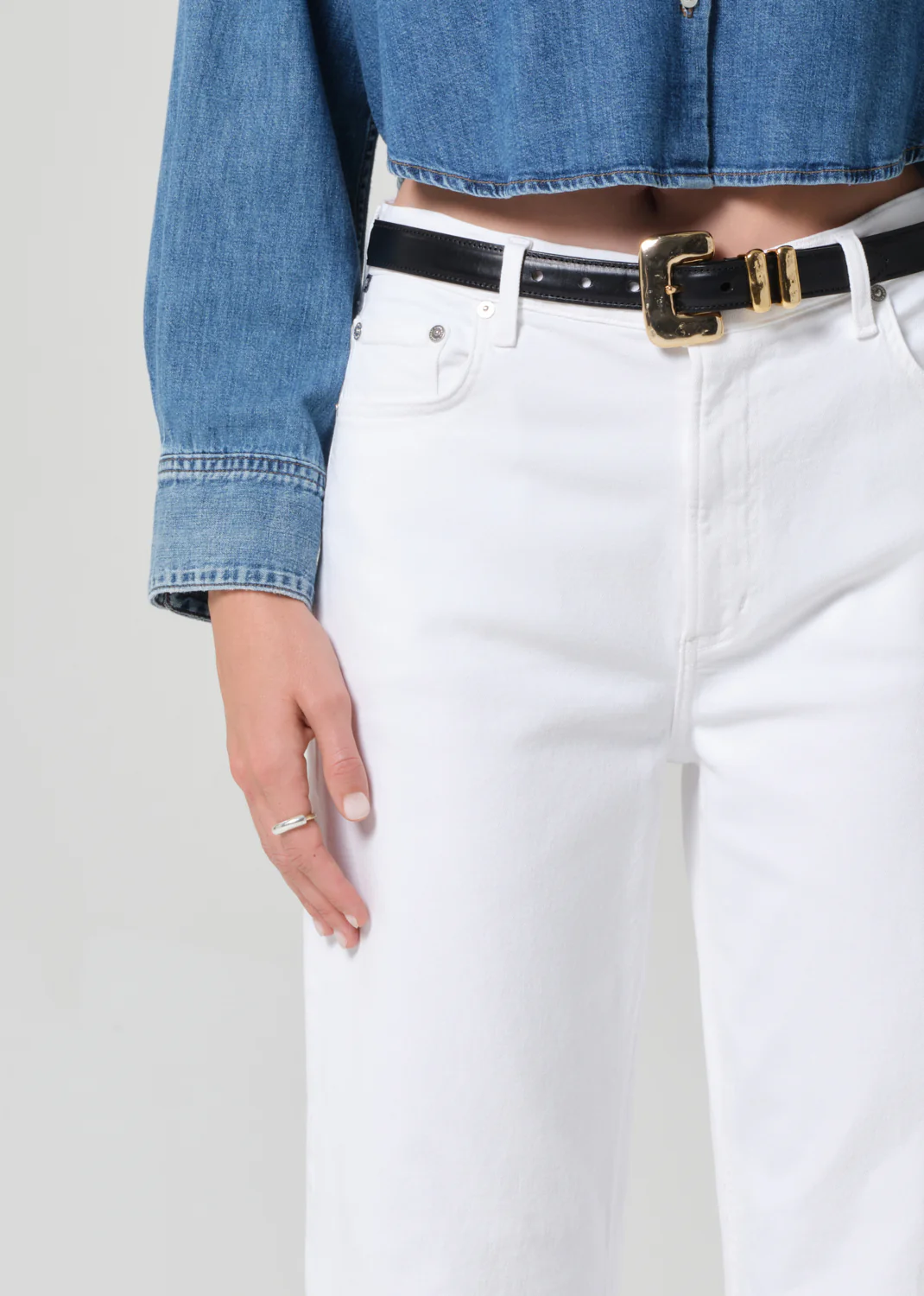 Miro Long Relaxed Jean in Soft White - Image 5