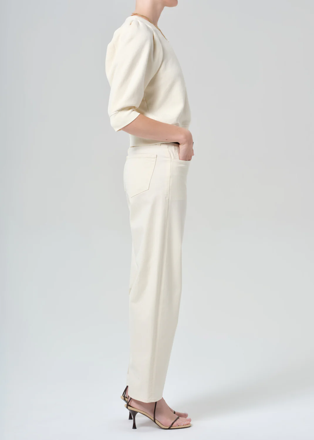 Miro Relaxed Pant in Plaster - Image 3