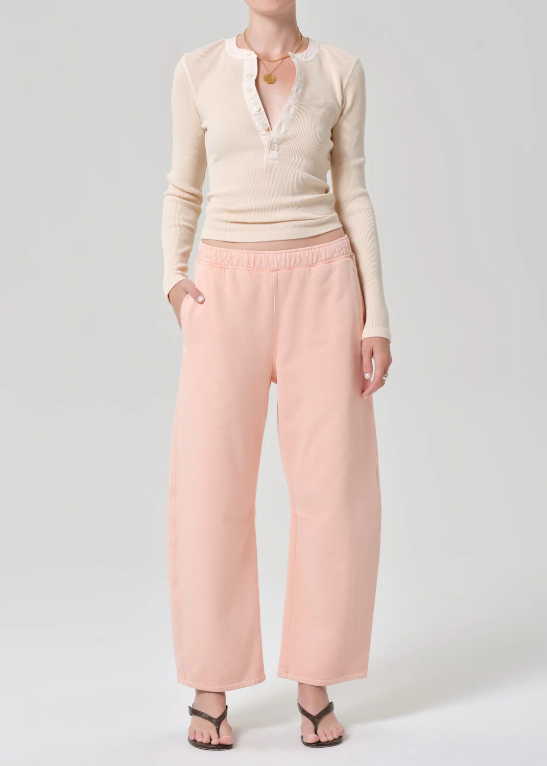 Miro Sweatpant in Melon Creme