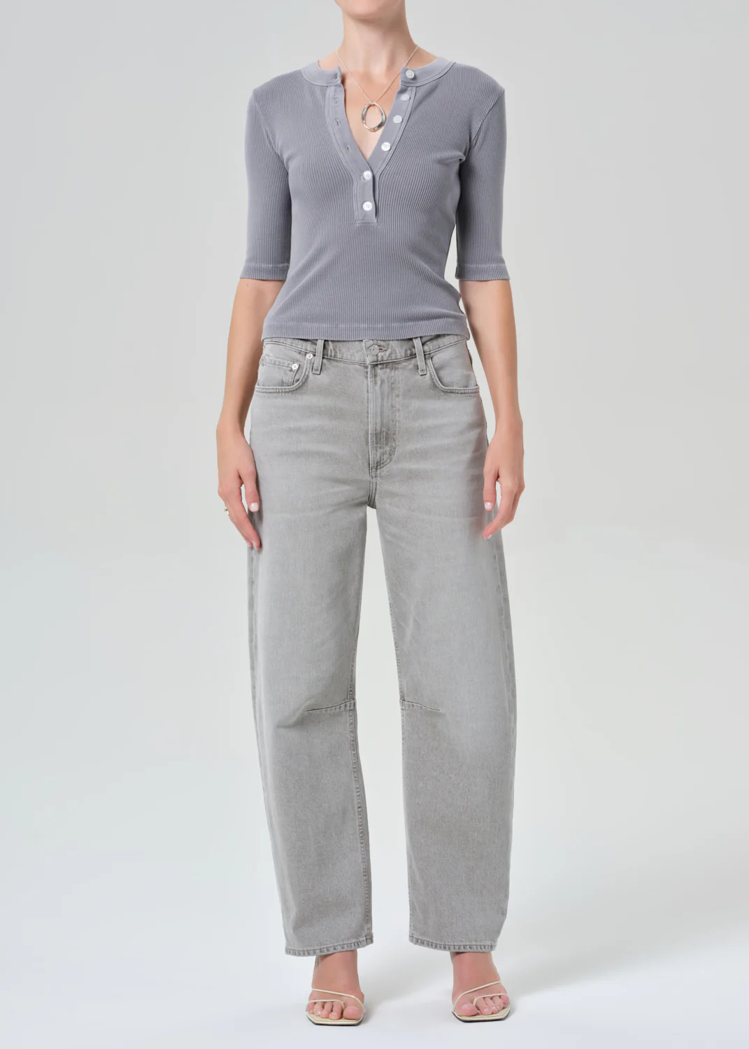 Nali Short Sleeve Henley in Balboa - Image 5