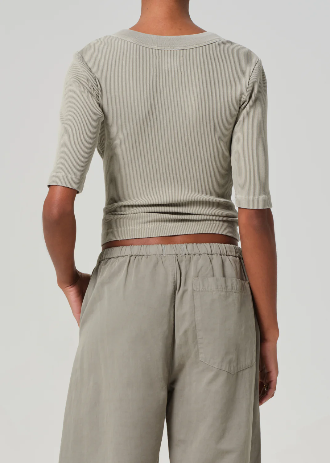 Nali Short Sleeve Henley in Flora - Image 2