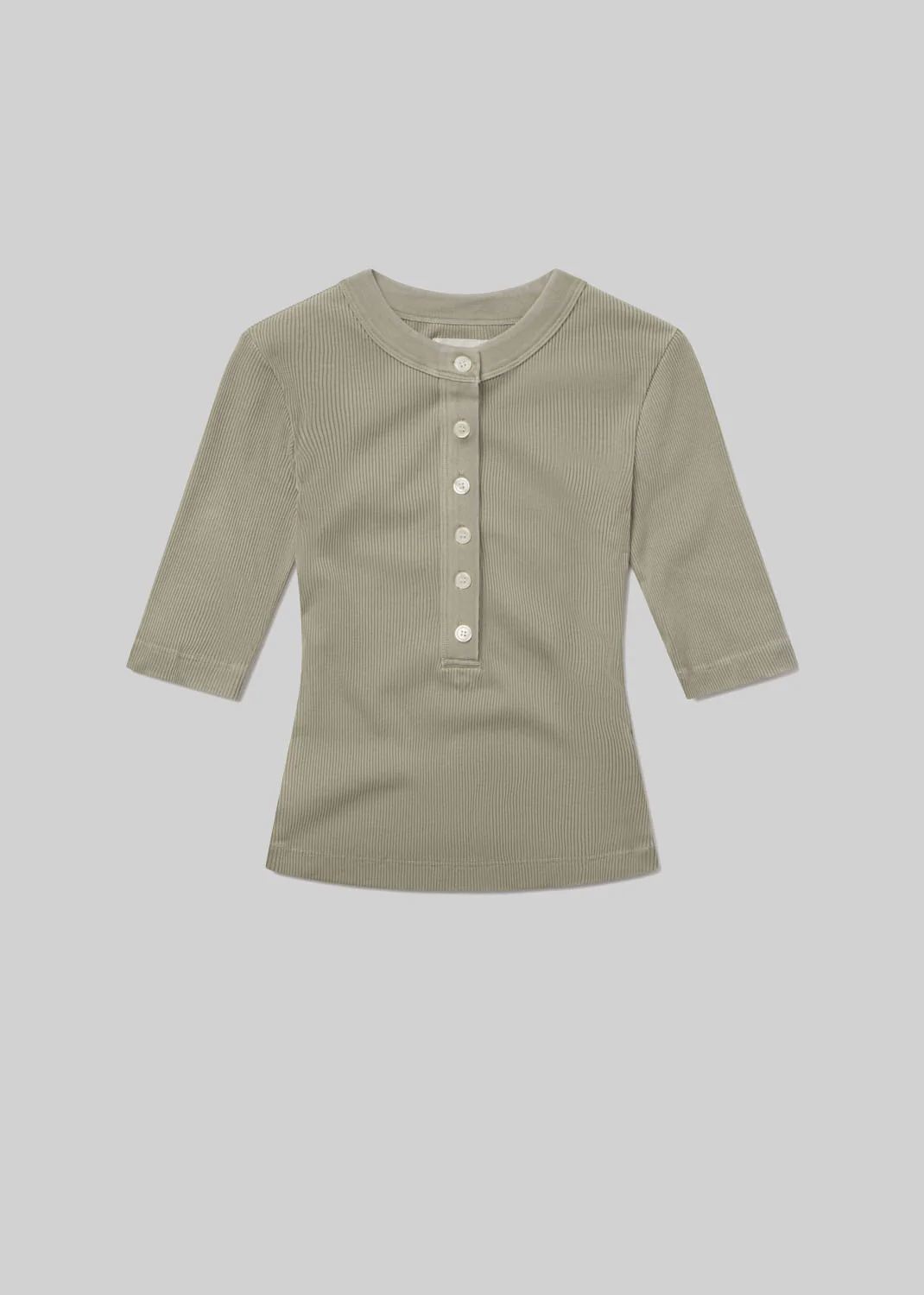 Nali Short Sleeve Henley in Flora - Image 6