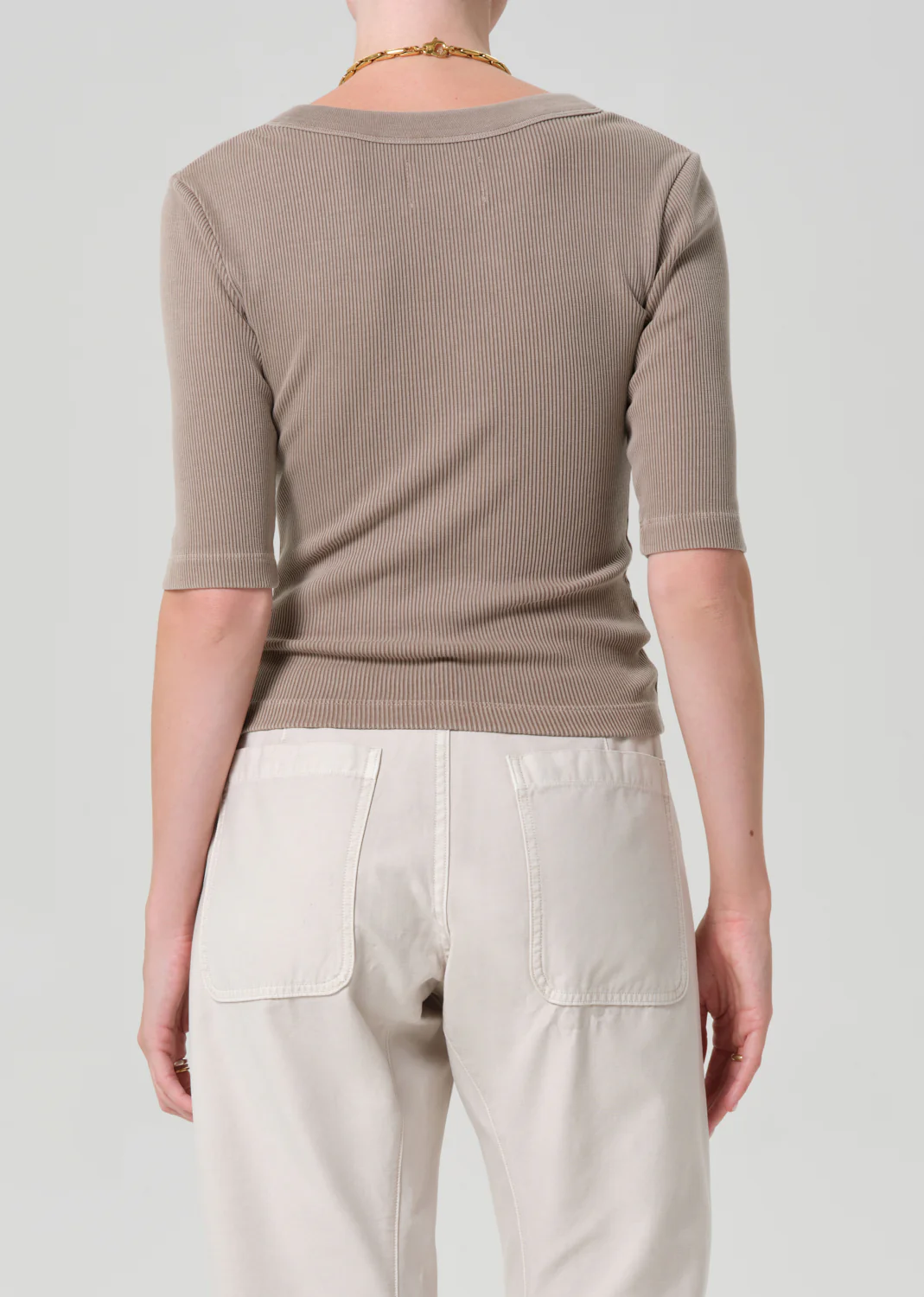 Nali Short Sleeve Henley in Sandatlas - Image 2