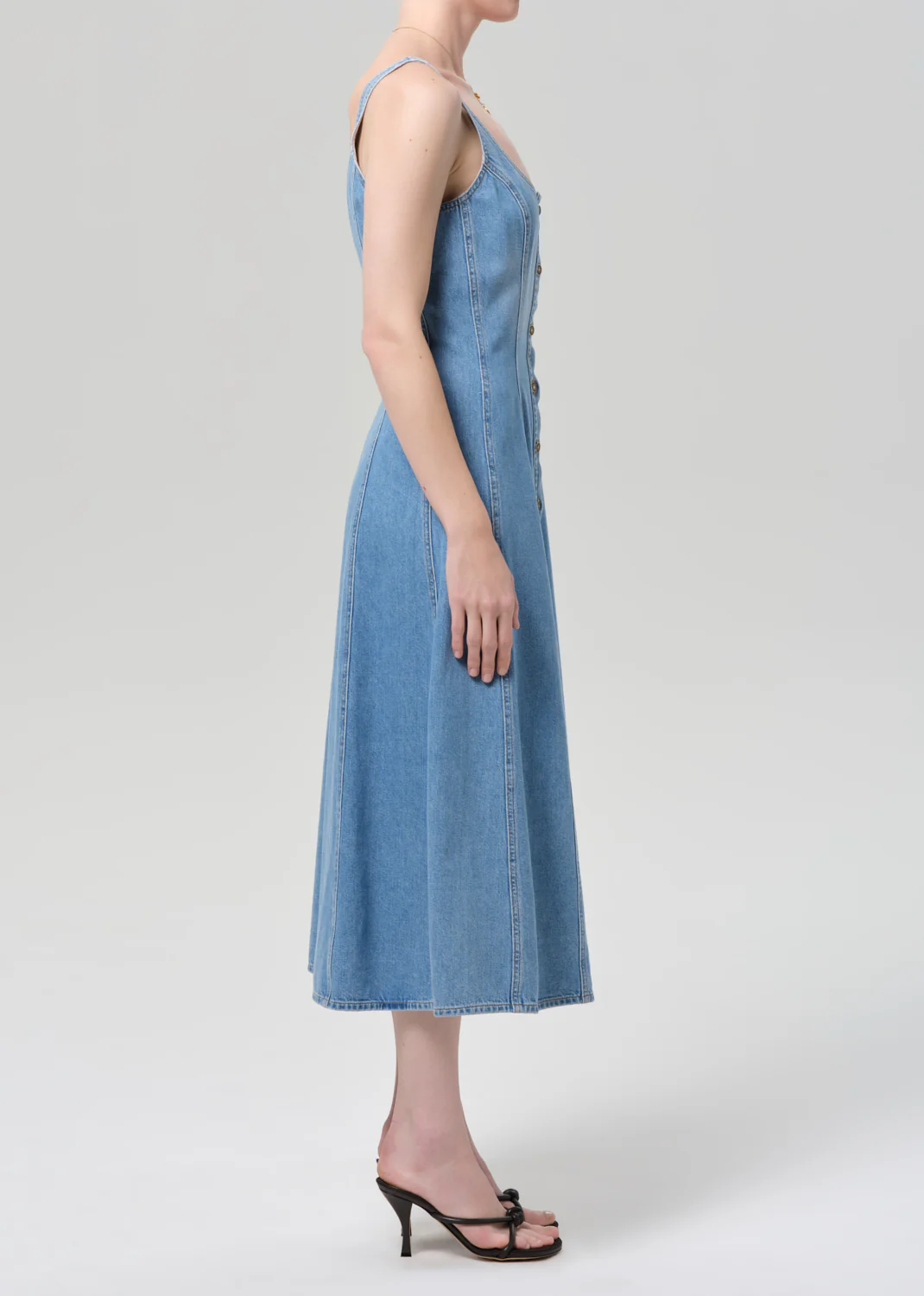 Noa Seamed Dress in Lapis - Image 3