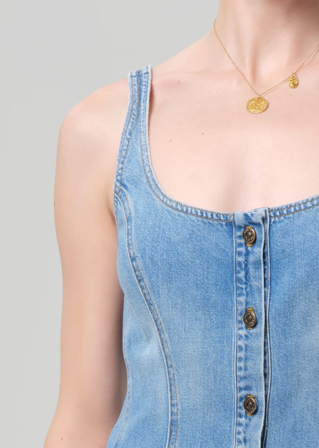 Noa Seamed Dress in Lapis - Image 5