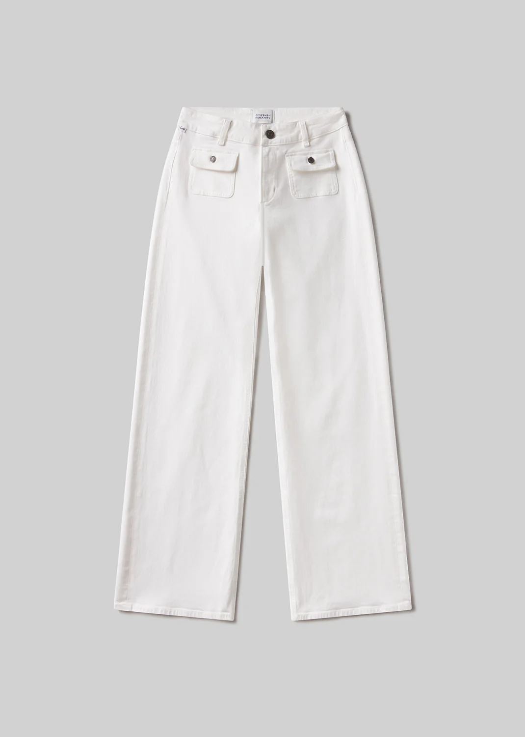 Nora Patch Pocket Trouser in Soft White - Image 6