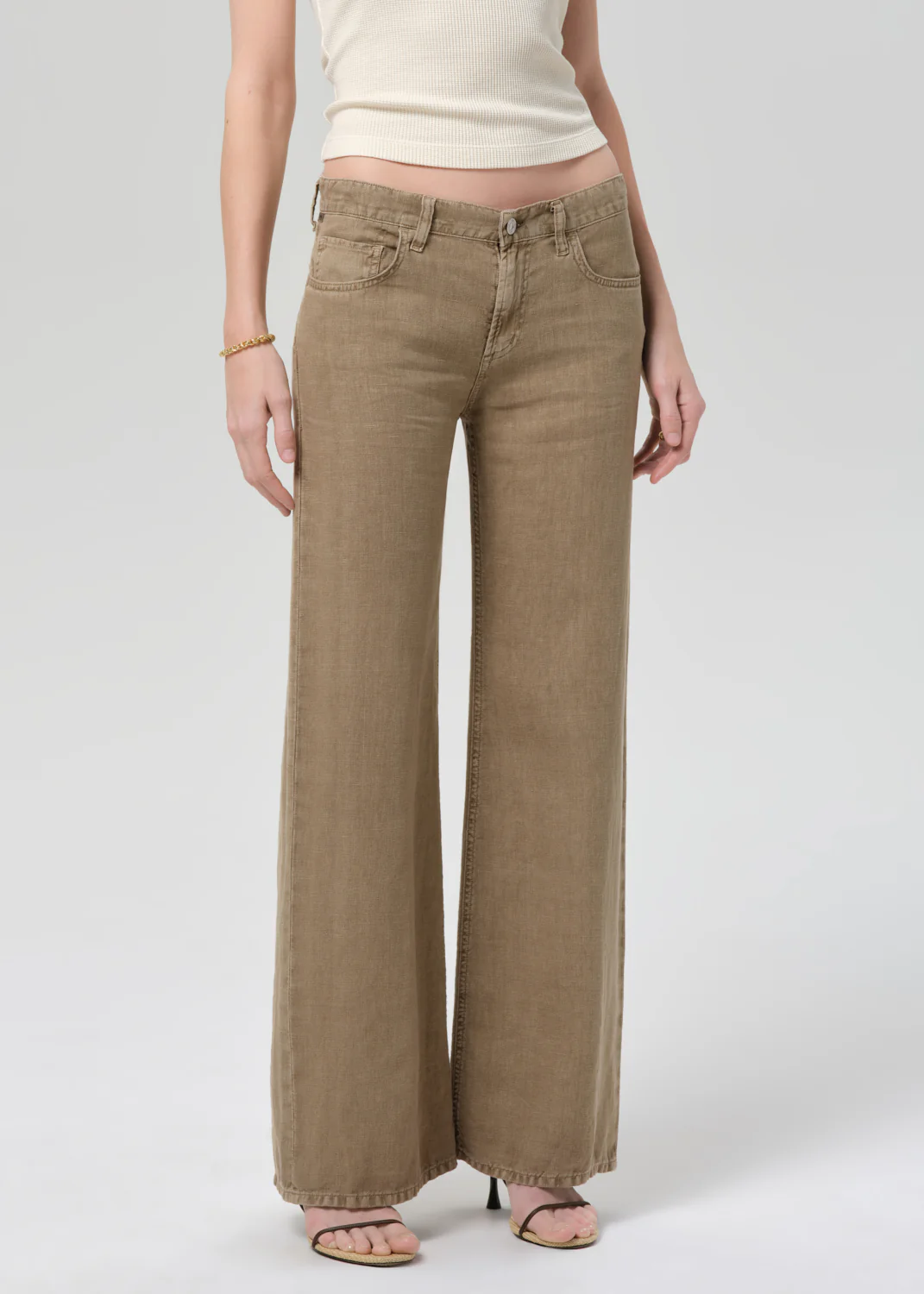 Nora Linen Trouser Leg in Reservoir - Image 4