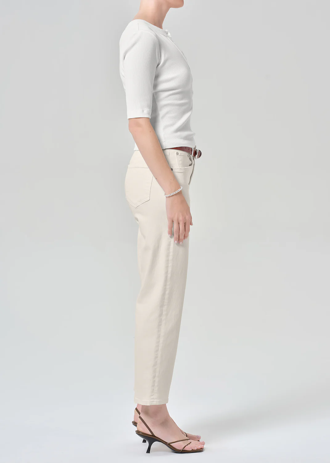 Palma Straight Clean Hem in Almond - Image 3