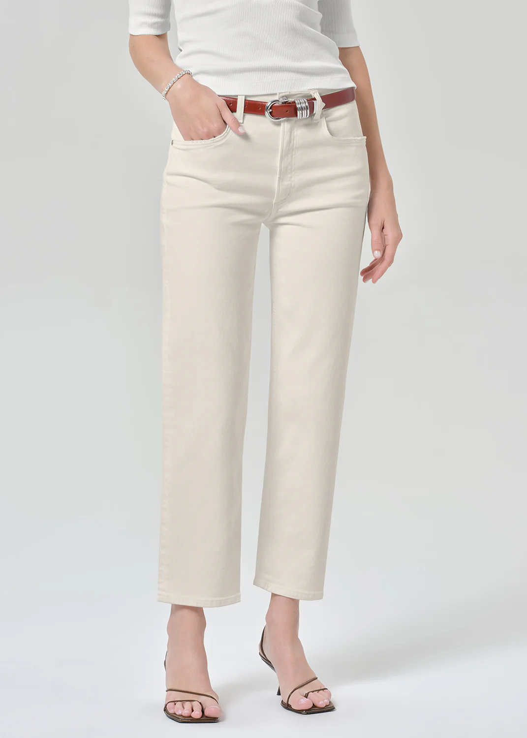 Palma Straight Clean Hem in Almond - Image 4