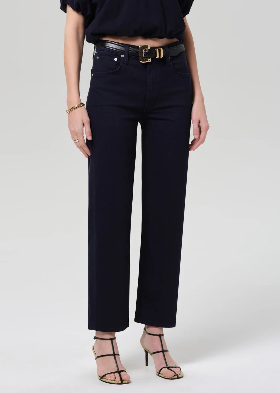 Palma Straight Clean Hem in Navy - Image 4