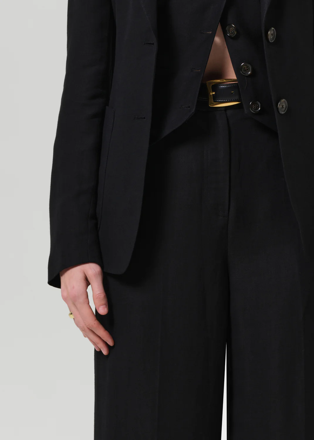 Park Trouser Linen Twill in Black - Image 5