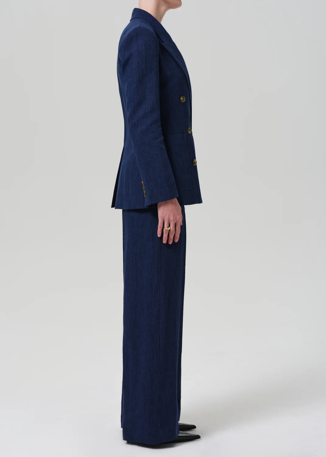 Park Trouser Linen in Denim - Image 3
