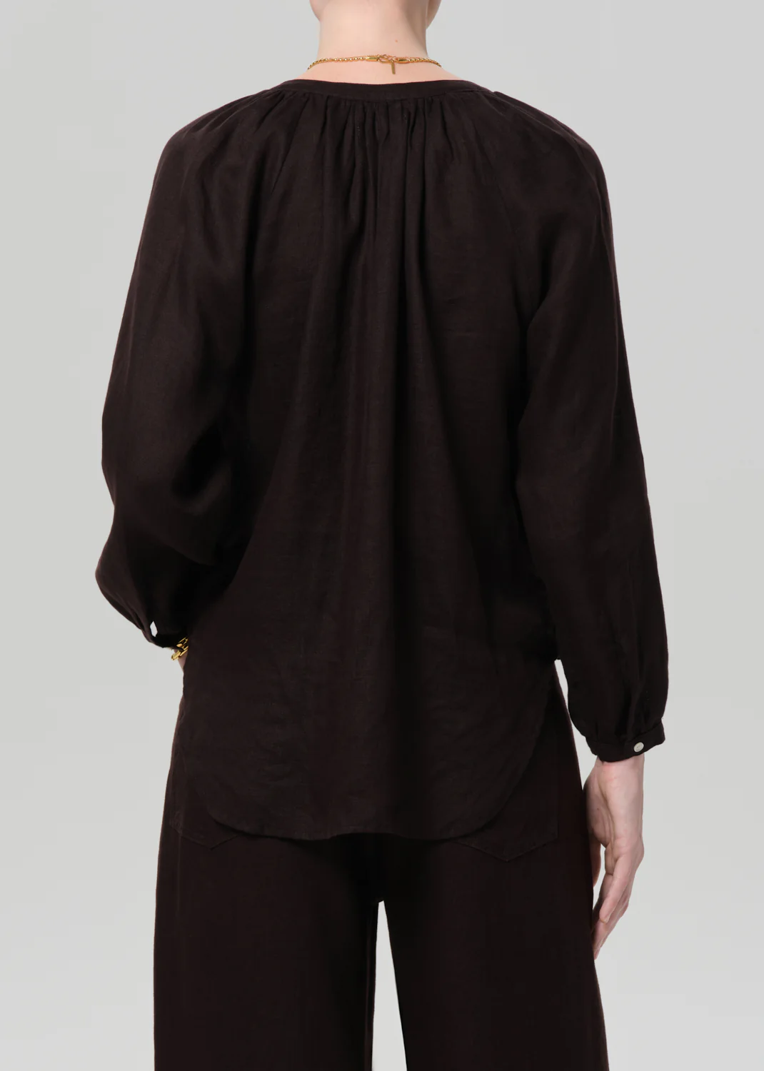 Paro Blouse in Chocolate - Image 3