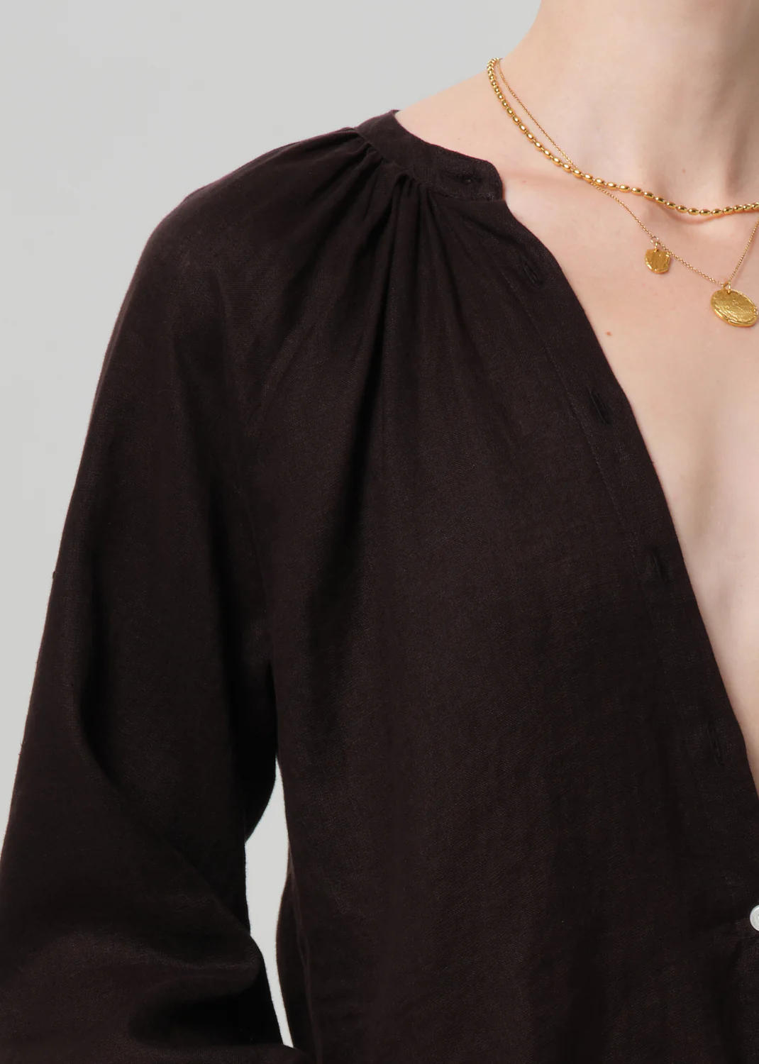 Paro Blouse in Chocolate - Image 5
