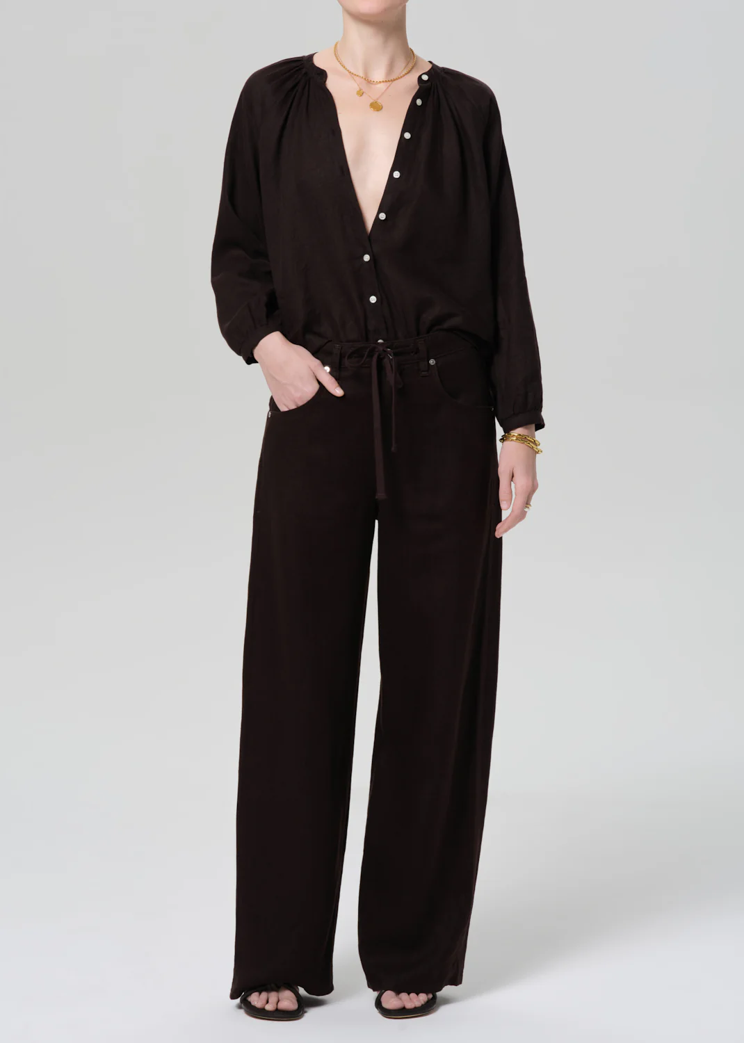 Paro Blouse in Chocolate - Image 6