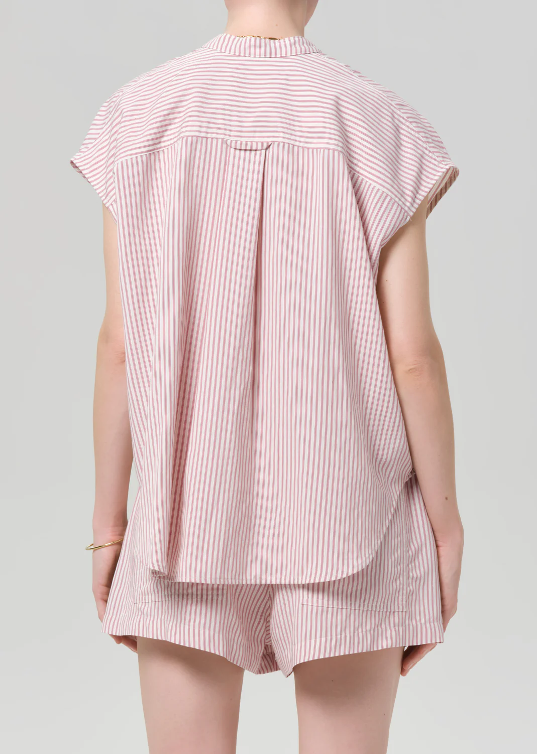 Penelope Blouse in Raspberry Stripe - Image 2
