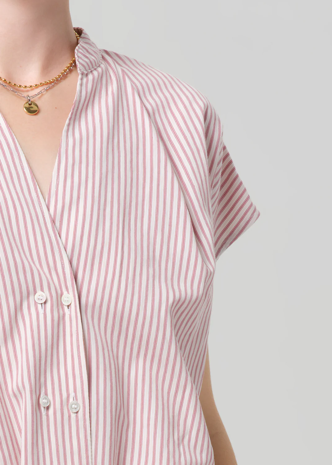 Penelope Blouse in Raspberry Stripe - Image 4