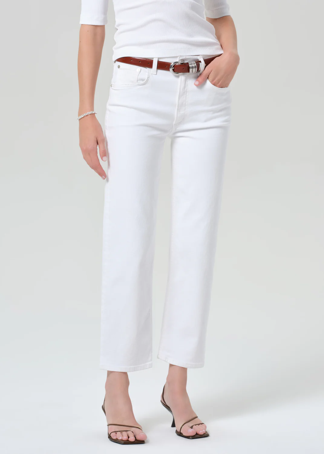 Palma Straight Clean Hem in Soft White - Image 4