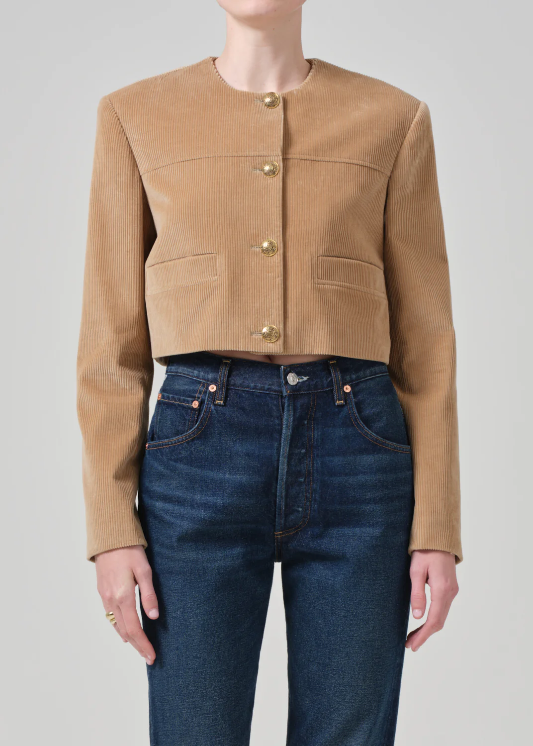 Pia Cropped Jacket in Ambra