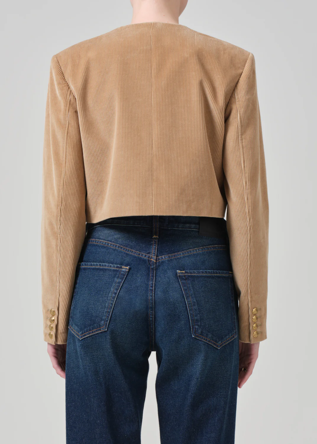 Pia Cropped Jacket in Ambra - Image 2