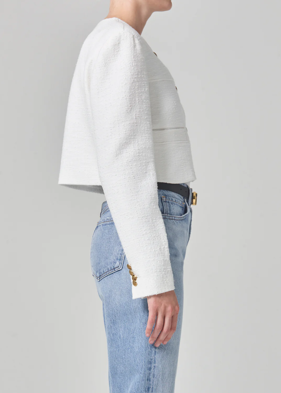 Pia Cropped Jacket in Naturaline - Image 3