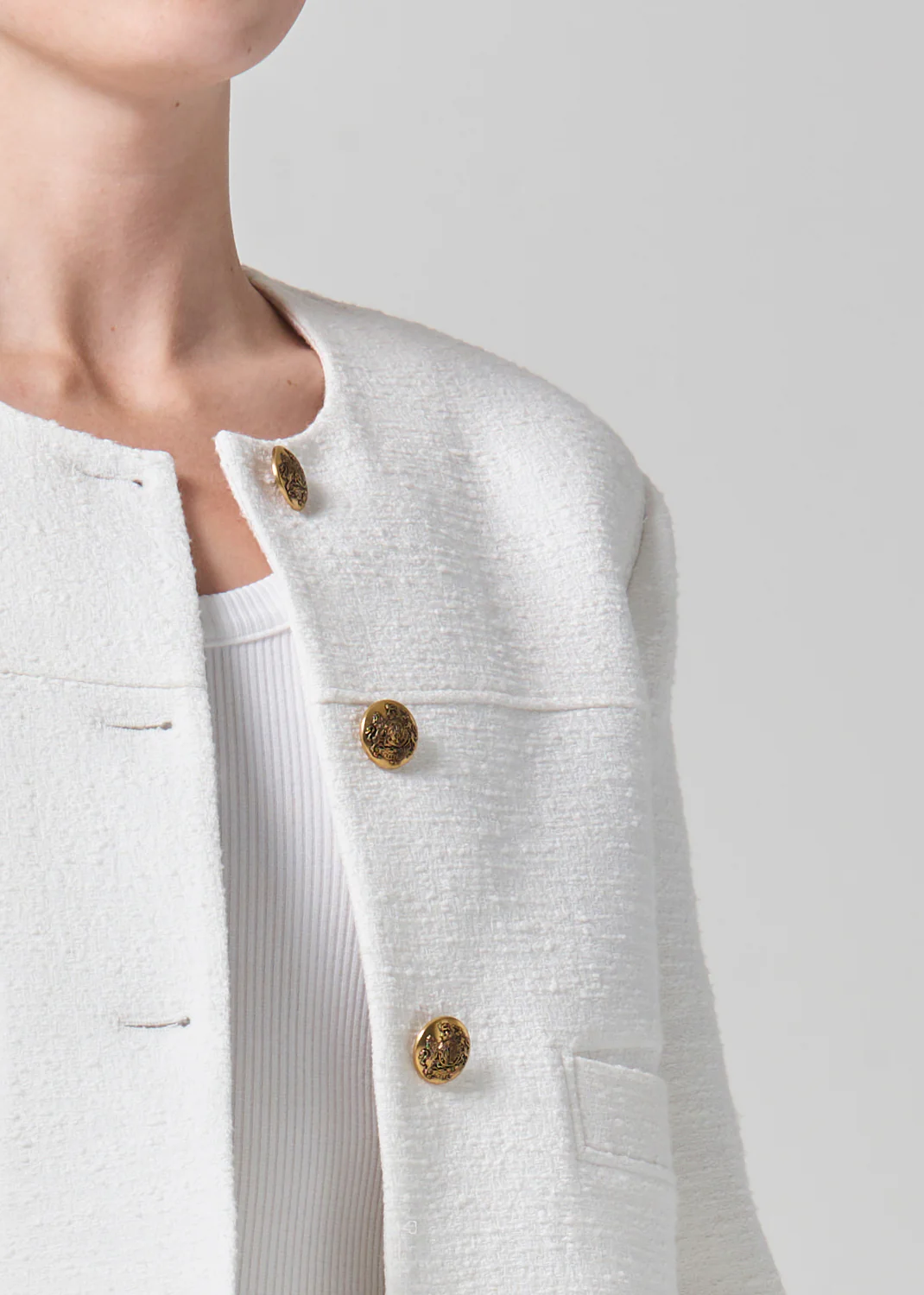 Pia Cropped Jacket in Naturaline - Image 4