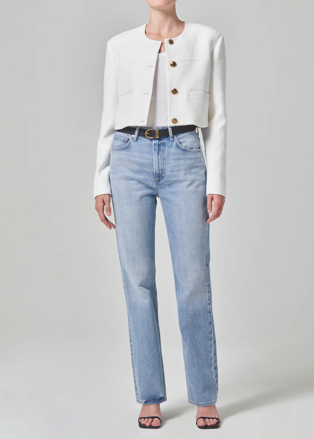 Pia Cropped Jacket in Naturaline - Image 5