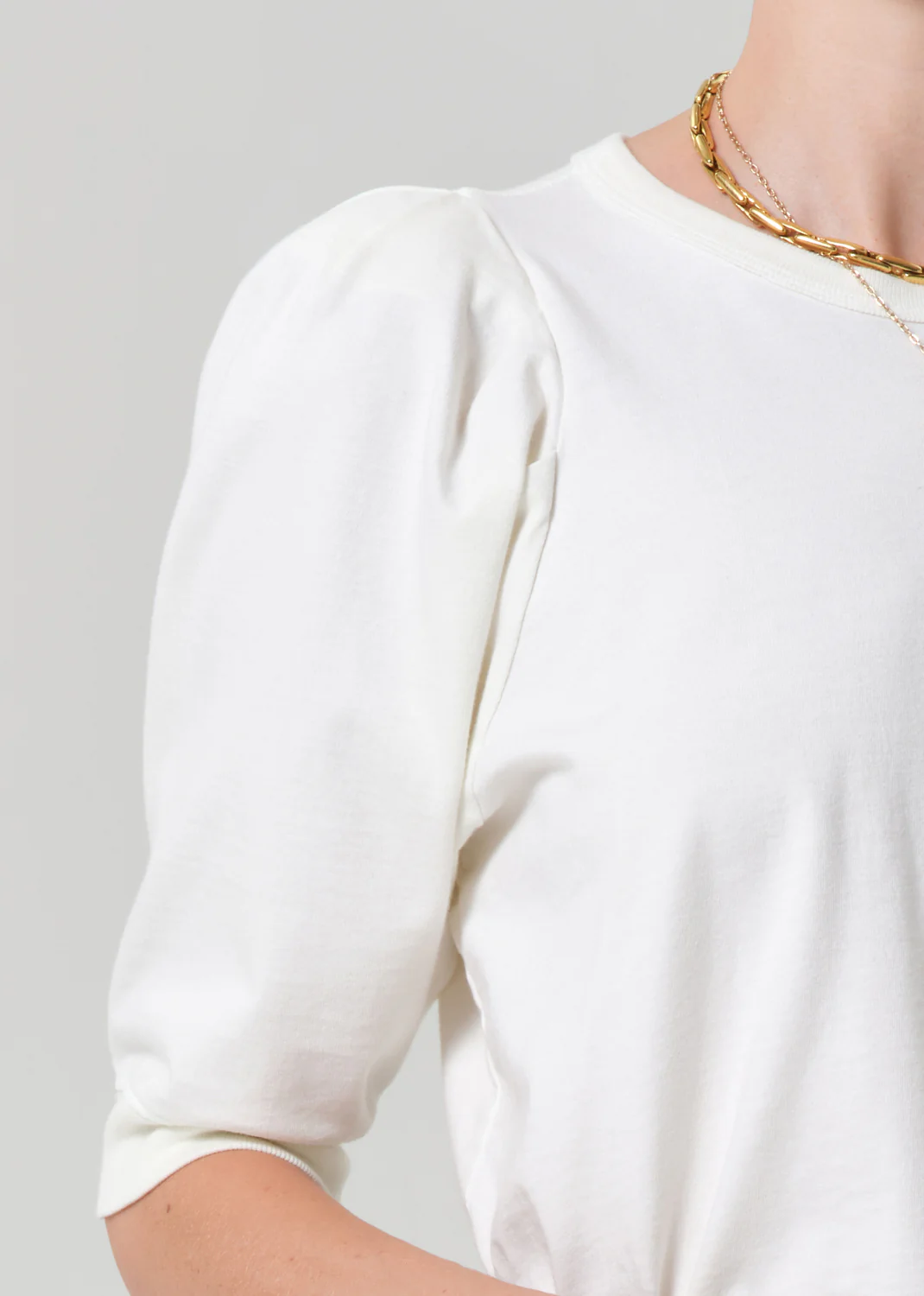 Pia Pleated Sleeve Tee in Pashmina - Image 4